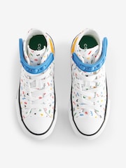 Converse White/Blue Chuck Taylor All-Star Bubble Strap 1V Trainers - Image 10 of 18