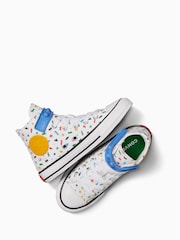 Converse White/Blue Chuck Taylor All-Star Bubble Strap 1V Trainers - Image 13 of 18