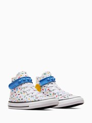 Converse White/Blue Chuck Taylor All-Star Bubble Strap 1V Trainers - Image 4 of 18
