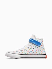 Converse White/Blue Chuck Taylor All-Star Bubble Strap 1V Trainers - Image 5 of 18