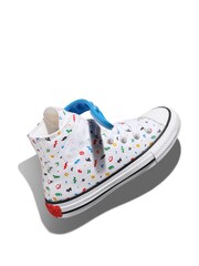 Converse White/Blue Chuck Taylor All-Star Bubble Strap 1V Trainers - Image 6 of 18