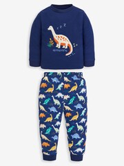 JoJo Maman Bébé Dinosaur Kids' Glow-in-the-Dark Pyjamas - Image 1 of 4