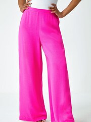 Roman Pink Petite Wide Leg Elasticated Trousers - Image 1 of 5