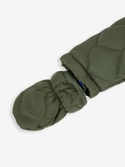 JoJo Maman Bébé Khaki Boys' Quilted Pramsuit - Image 3 of 5