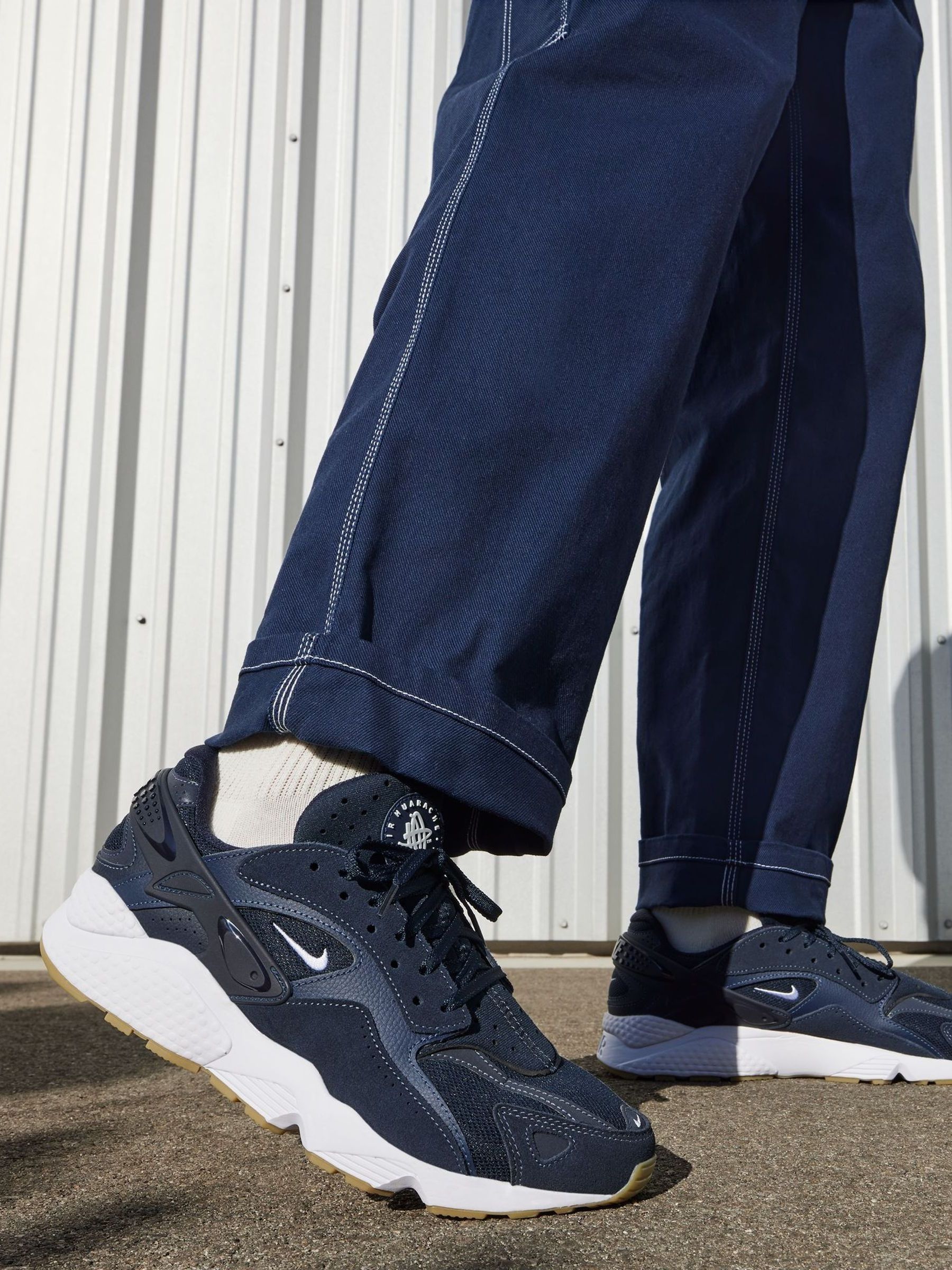 Buy Nike Navy Air Huarache Runner Trainers from Next Luxembourg