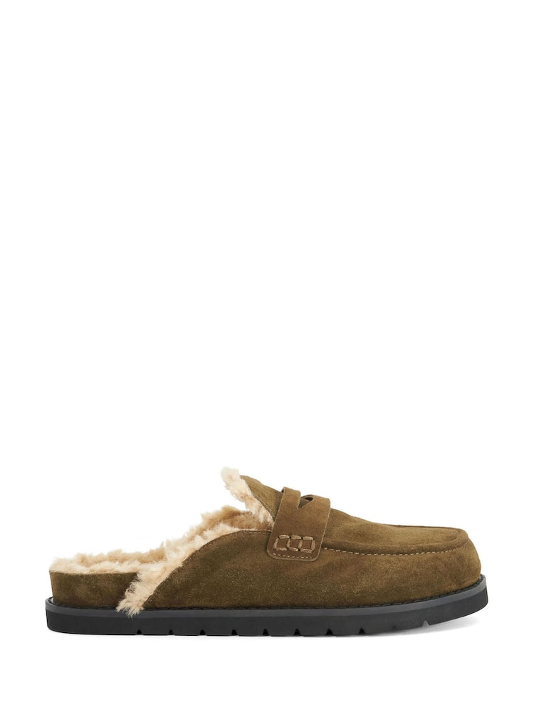 Yaşıl - Dune London Qızılı Astarlı Arxasız Loafers - 5şəkildən 1 şəkil