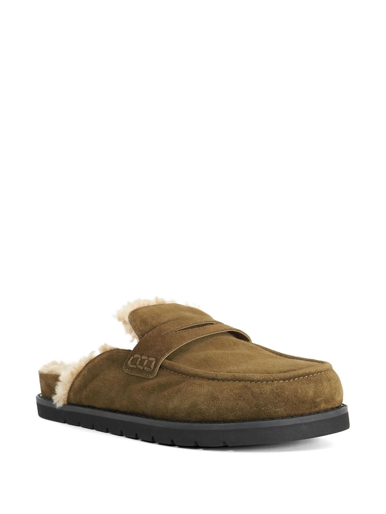 Yaşıl - Dune London Qızılı Astarlı Arxasız Loafers - 5şəkildən 2 şəkil