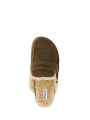 Yaşıl - Dune London Qızılı Astarlı Arxasız Loafers - 5şəkildən 4 şəkil
