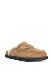 Təbii - Dune London Qızılı Astarlı Arxasız Loafers - 6şəkildən 3 şəkil
