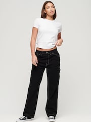 Superdry Black Contrast Carpenter Jeans - Image 3 of 6