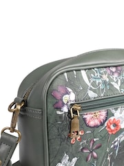 Pavers Green Floral Adjustable Strap Multi Pocket Cross-Body Bag - Image 5 of 6