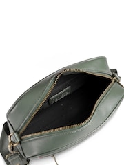 Pavers Green Floral Adjustable Strap Multi Pocket Cross-Body Bag - Image 6 of 6