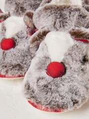 FatFace Brown Ruby Reindeer Slipper Boots - Image 5 of 5