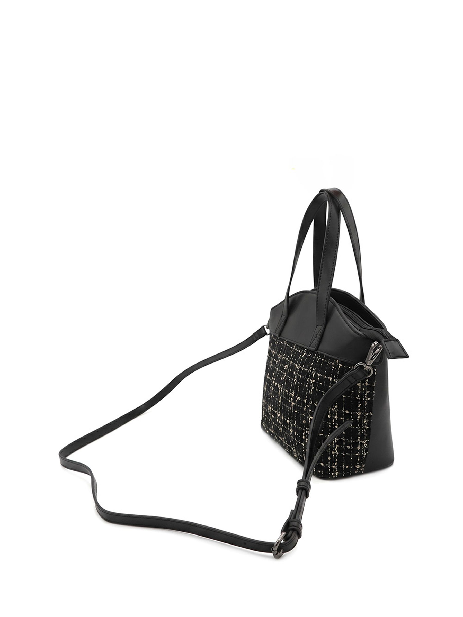 Buy Pavers Black Tartan Pattern Zip Up Handbag from Next Belgium