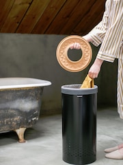 Brabantia Matt Black 35L Cork Lid Laundry Bin - Image 1 of 4