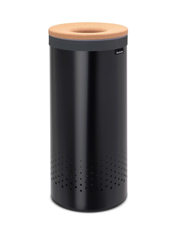 Brabantia Matt Black 35L Cork Lid Laundry Bin - Image 2 of 4