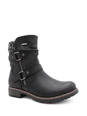 Pavers Black Warm Lined Zip Up Ankle Boots - Image 2 of 6