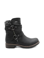 Pavers Black Warm Lined Zip Up Ankle Boots - Image 3 of 6