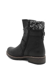 Pavers Black Warm Lined Zip Up Ankle Boots - Image 4 of 6
