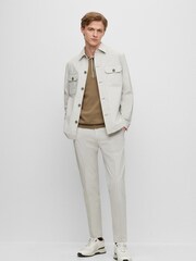 BOSS Green Zip Neck Knitted Polo Shirt - Image 3 of 5