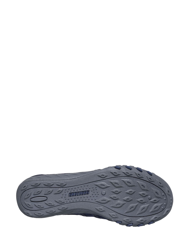 Skechers Blue Breathe Easy Roll Slip In With Me Wide Fit Trainers - Image 5 of 5