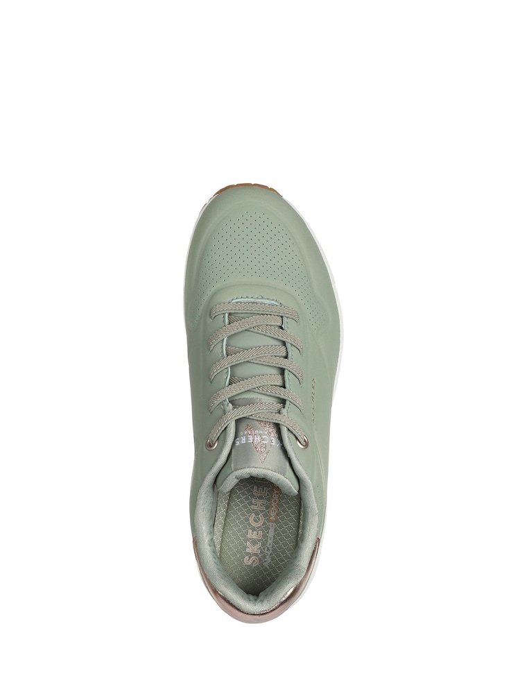 Skechers Green Womens Standard Fit Uno Trainers - Image 2 of 5