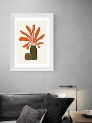 East End Prints Natural Two Green Vases and Orange Plant by Alisa Galitsyna - Image 1 of 3