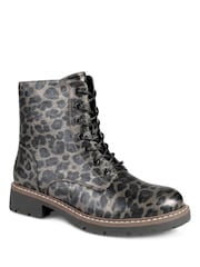 Pavers Animal Lace Up Ankle Boots With Warm Lining - Image 2 of 6