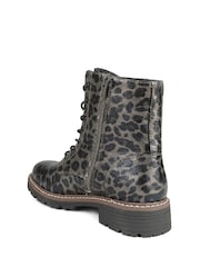 Pavers Animal Lace Up Ankle Boots With Warm Lining - Image 3 of 6