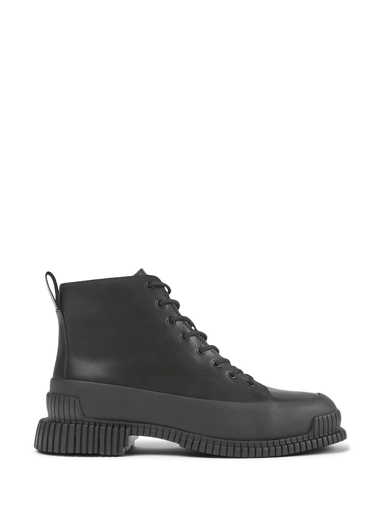 Camper Womens Pix Leather Ankle Black Boots - Image 1 of 5