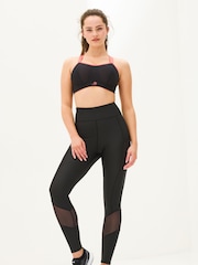 Pour Moi Black Energy Full Length Mesh Panel Sports Leggings - Image 3 of 5