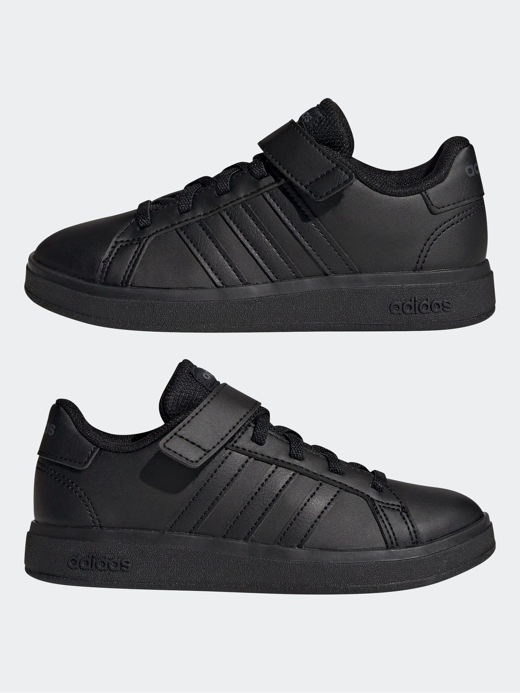 Buy adidas Black Sportswear Grand Court Elastic Lace And Top Strap Trainers from Next Bahrain