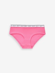Pink/Purple Check Thong Cotton Rich Logo Knickers 4 Pack - Image 5 of 8