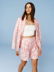 Pink - William Morris Shorts aus Leinenmix - Bild 1 von 6