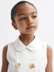 Reiss White Natalie Junior Sleeveless Belted Dress - Image 6 of 8