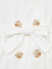 Reiss White Natalie Junior Sleeveless Belted Dress - Image 8 of 8