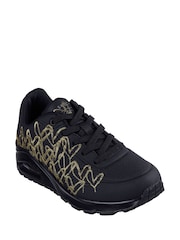 Skechers Black Uno Golden Heart Trainers - Image 3 of 5