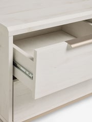 White Bronx Up to 65 inch Oak Effect Slim TV Unit - Image 10 of 10