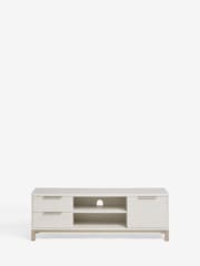 White Bronx Up to 65 inch Oak Effect Slim TV Unit - Image 5 of 9