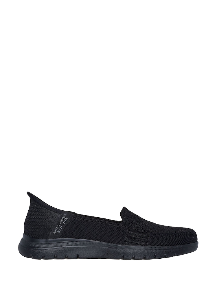 Skechers Black On-The-Go Flex Camellia Trainers - Image 1 of 5