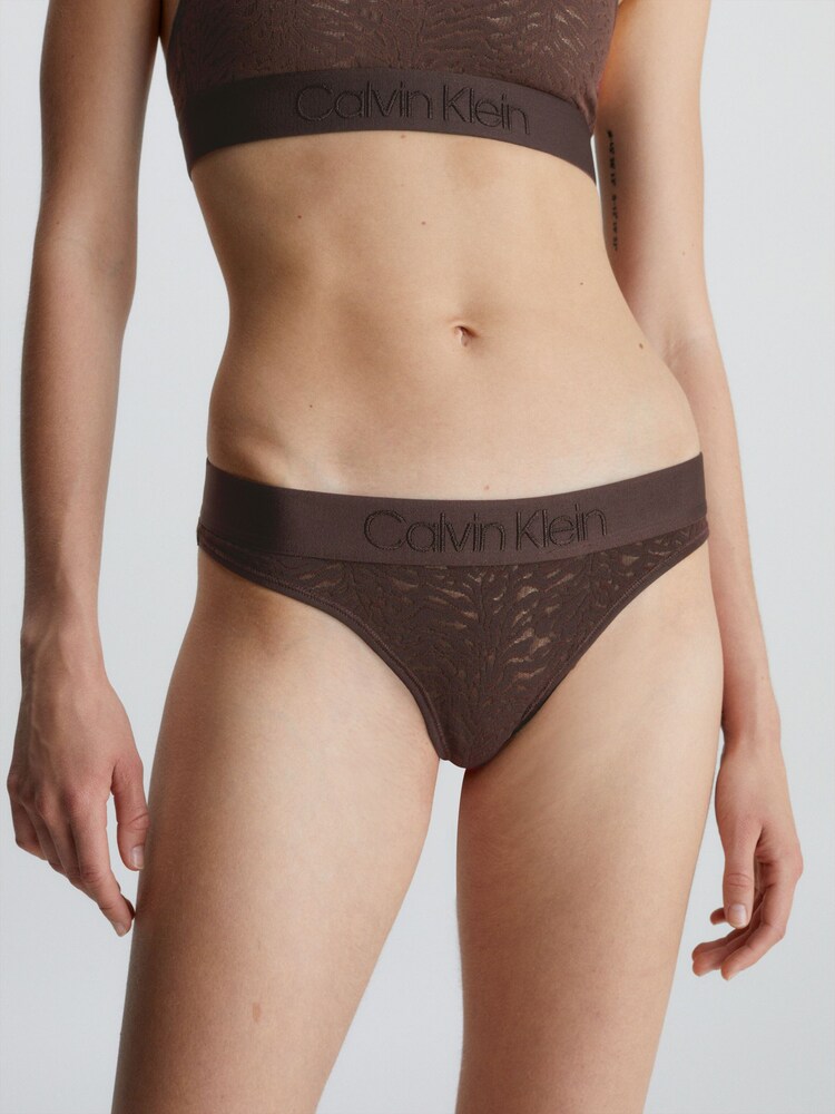 Calvin Klein Wood Intrinsic Lace Thong - Image 1 of 5