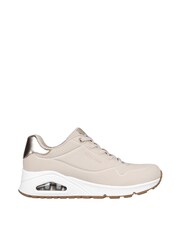 Skechers Natural Uno Shimmer Away Trainers - Image 1 of 5
