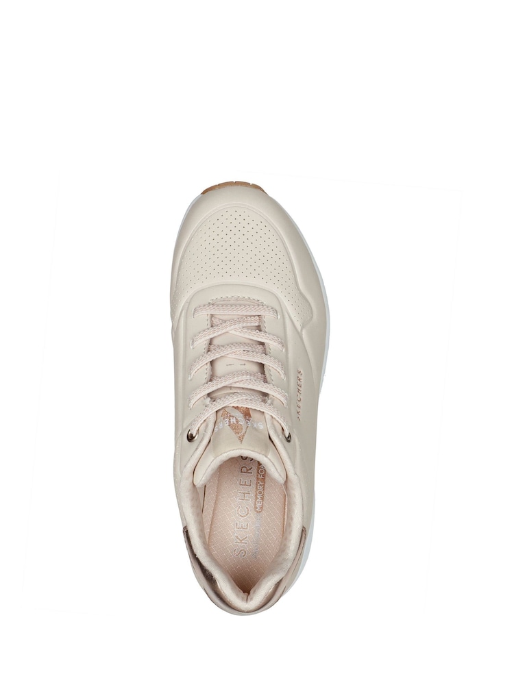 Skechers Natural Uno Shimmer Away Trainers - Image 5 of 5