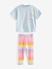 Blue Peppa Pig 100% Cotton T-Shirt And Leggings Set (3mths-7yrs) - Image 6 of 8