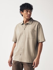Neutral Brown Jersey Shirt - Image 1 of 7
