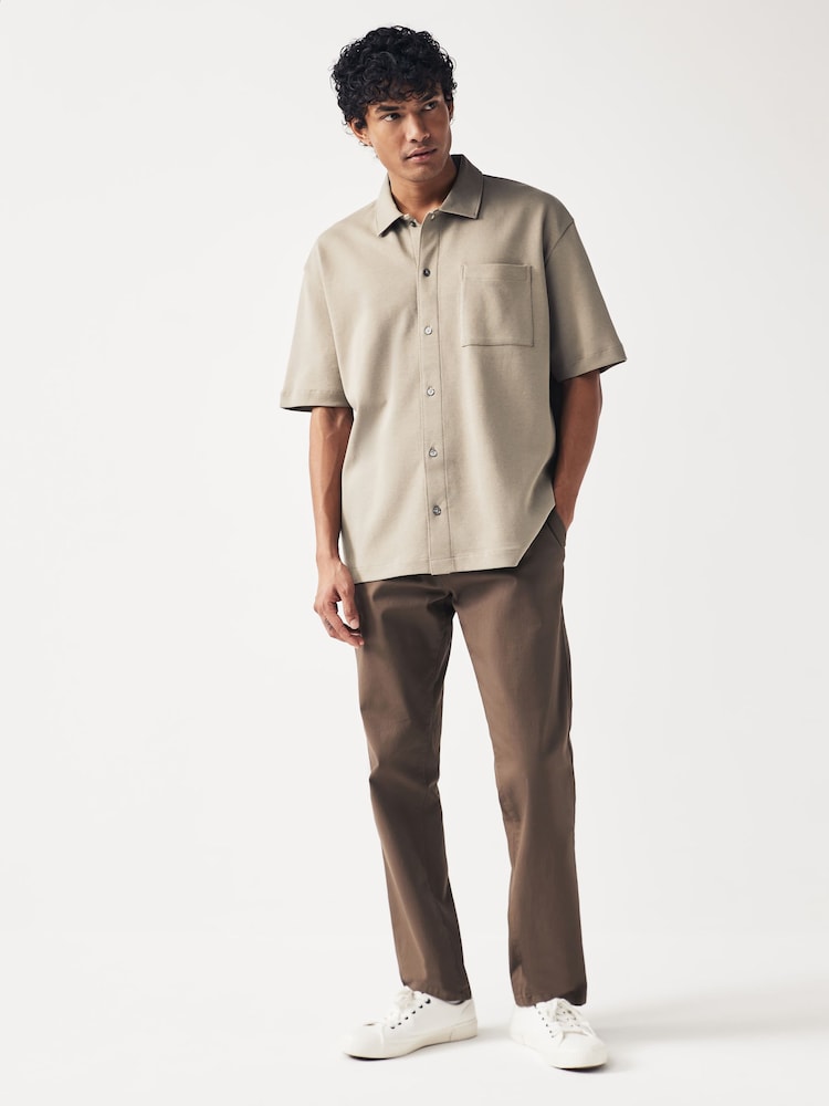Neutral Brown Jersey Shirt - Image 2 of 7