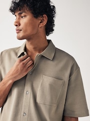 Neutral Brown Jersey Shirt - Image 4 of 7