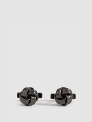 Reiss Gunmetal Callum Knot Cufflinks - Image 1 of 5