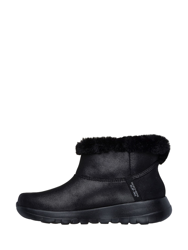Skechers Black On The Go Joy Cozy Dream Slip In Boots - Image 2 of 5