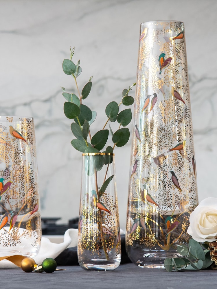 Sara Miller Metallic Chelsea Medium Glass Vase - Image 1 of 2 Sara Miller Metallic Chelsea Medium Glass Vase - Image 1 of 2